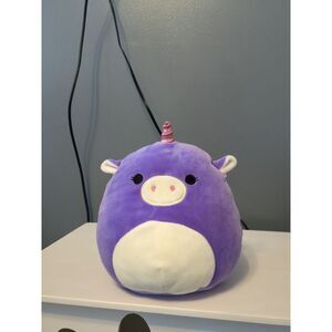 Squishmallow Astrid The Purple Unicorn Cow Kellytoy Original Medium 8"  Easter‎